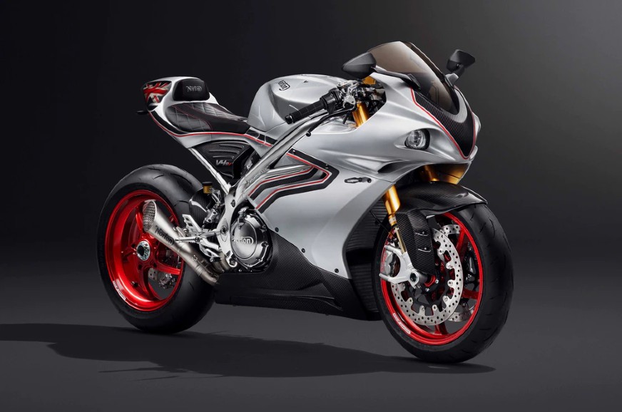 Norton V4SV in Manx Silver